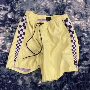 Vans Men’s Neon Checkered Shorts | Size L